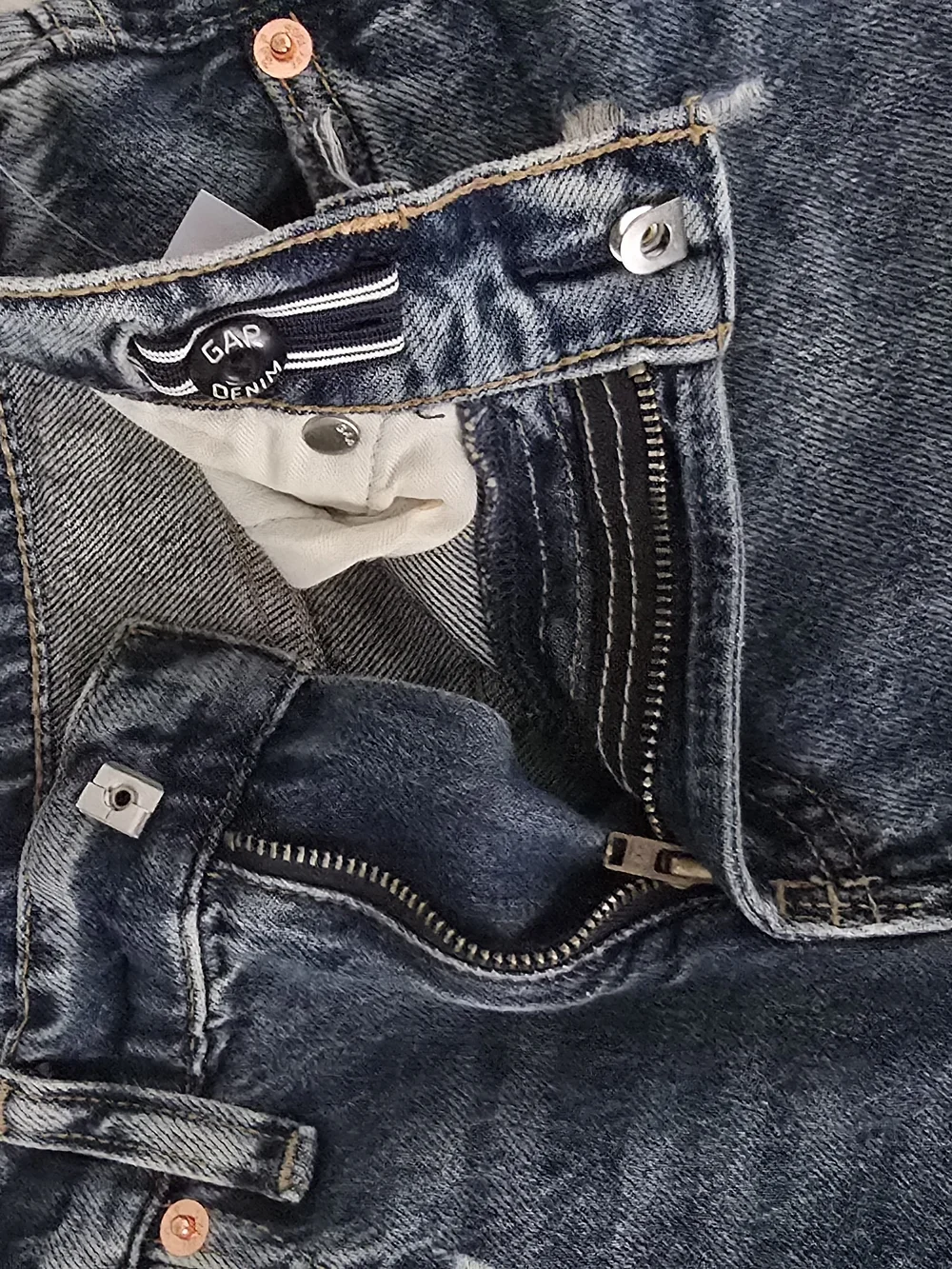 NWT GAP Kids Wide-Leg Distressed Blue Jeans - Size 8